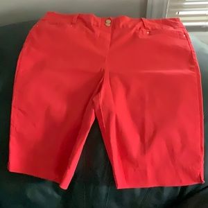 Tangerine colored 11” shorts